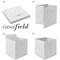 Casafield Set of 6 Collapsible Fabric Cube Storage Bins - Foldable Cloth Baskets for Shelves, Cubby Organizers & More